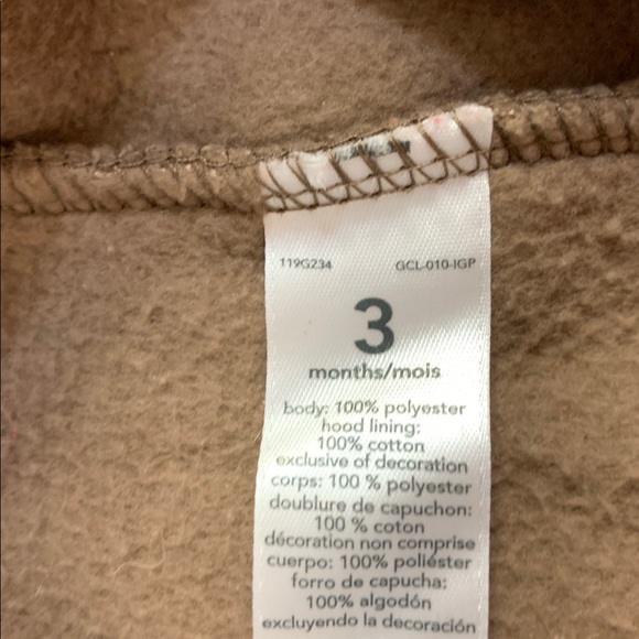 Sherpa reindeer onesie with antlers and hood - Picture 7 of 7